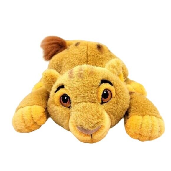 Disney Store Simba Plush Brown 9" Pouncing Crouching Baby Cub The Lion King - Picture 1 of 9